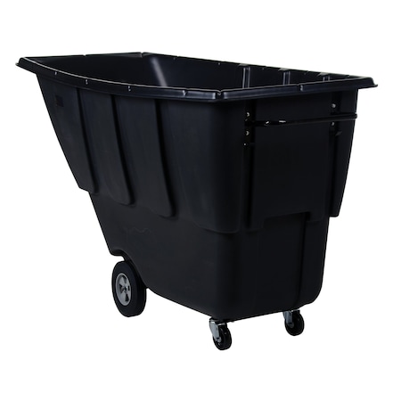 Vestil Medium Duty Tilt Truck 1 Cubic Yard 1250 lb Black TDT-100-MD-BLACK